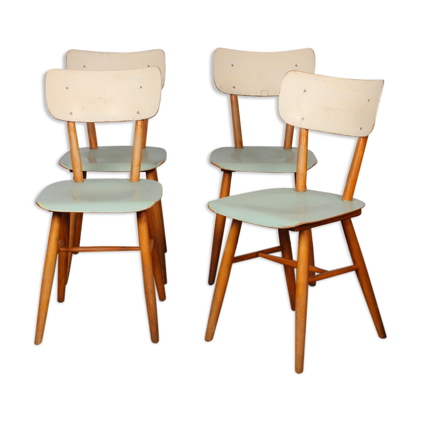 Set of 4 vintage chairs produced by Ton, 1960