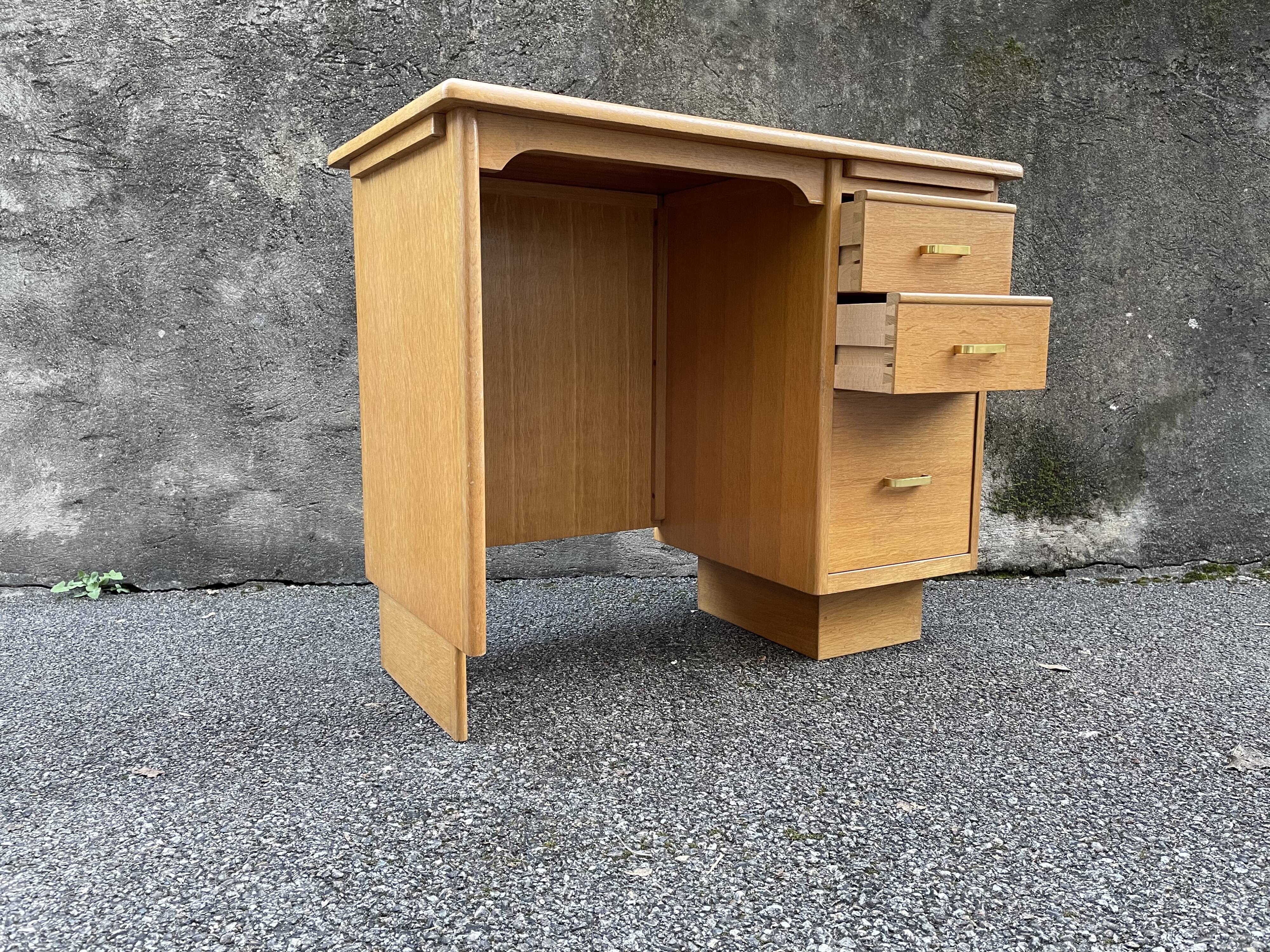Vintage gilded wooden desk