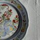 Antique decorative plate IB Quimper with polychrome floral decoration D24