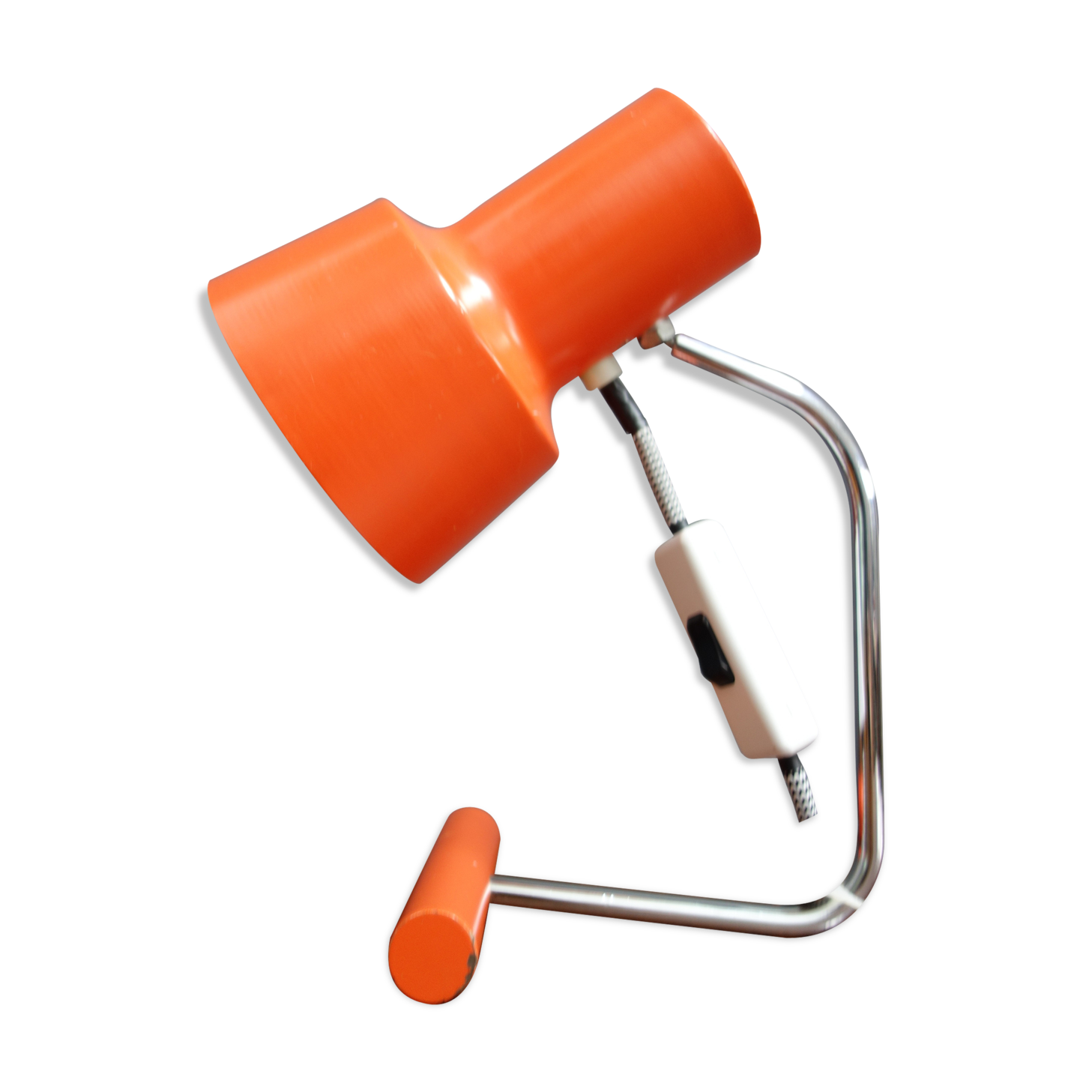Orange desk lamp by Josef Hurka for Napako 1970