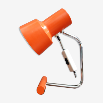 Orange desk lamp by Josef Hurka for Napako 1970