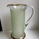 Green granita set consisting of a pitcher and 4 glasses in orangeade 50s