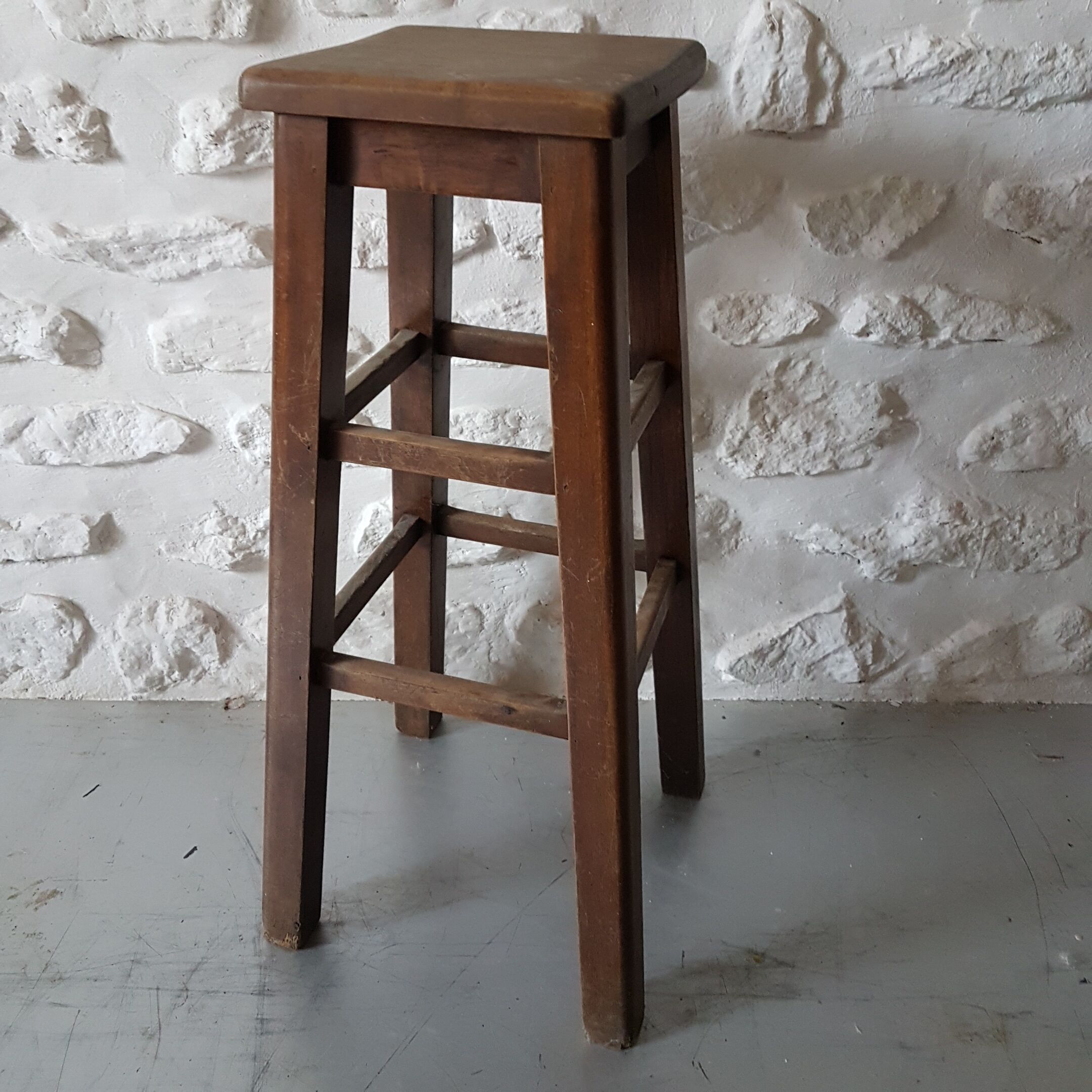 Ancient solid oak stool