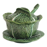 Cabbage tureen in vintage slip