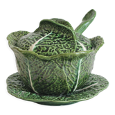 Cabbage tureen in vintage slip