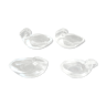 4 stylized swan-shaped salters