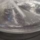 6 embossed glass oyster plates, 1970s Arcoroc France