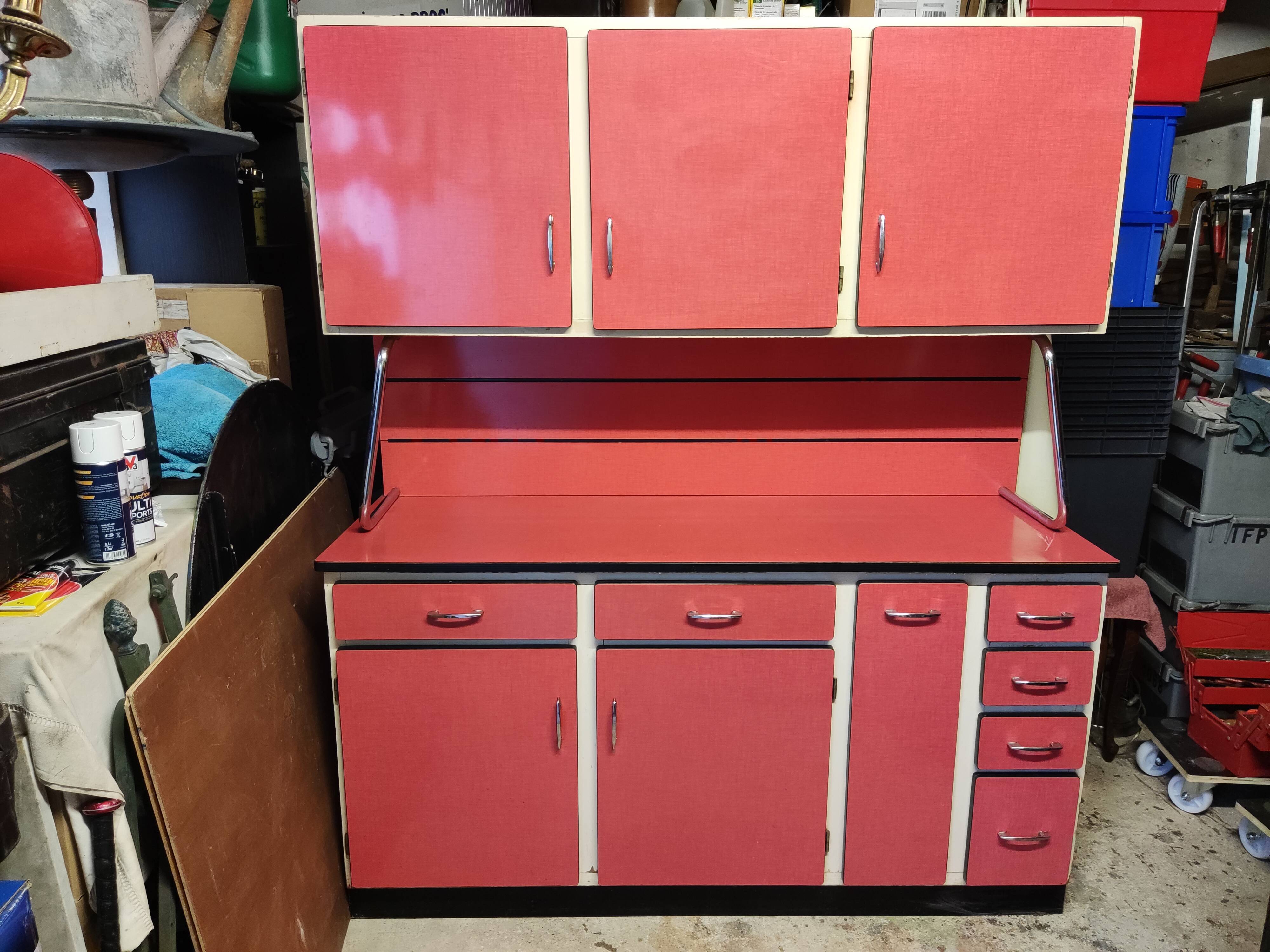 Red formica furniture