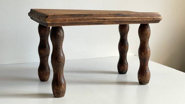 TABOURET Vintage BOIS Tourné