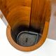 Italian Art Deco Walnut Entry Hall Stand with Integrated Umbrella Holder