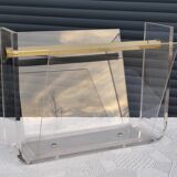 Vintage plexiglass magazine rack