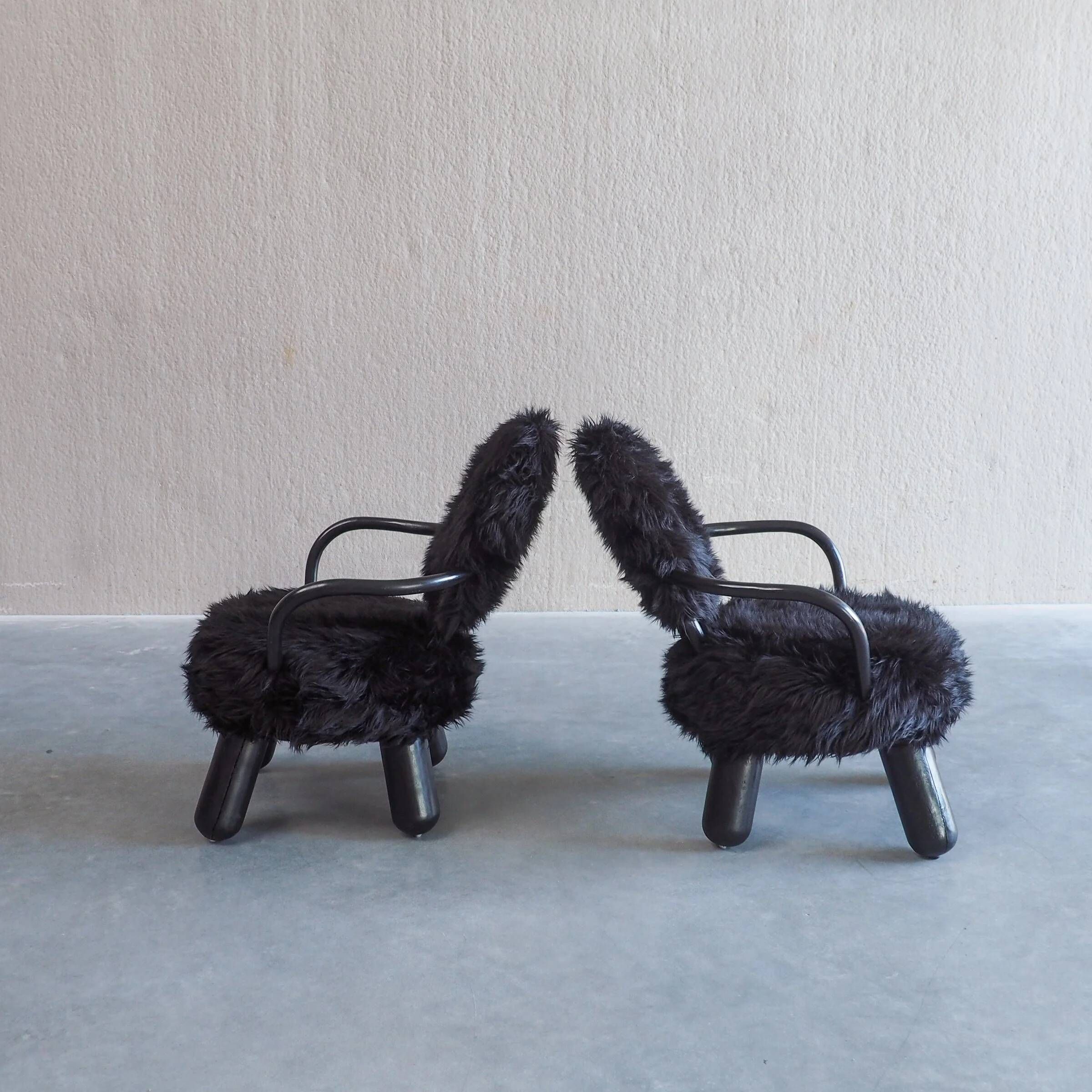 Pair of limited edition lounge chairs by Olivier De Schrijver for Ode’s Design