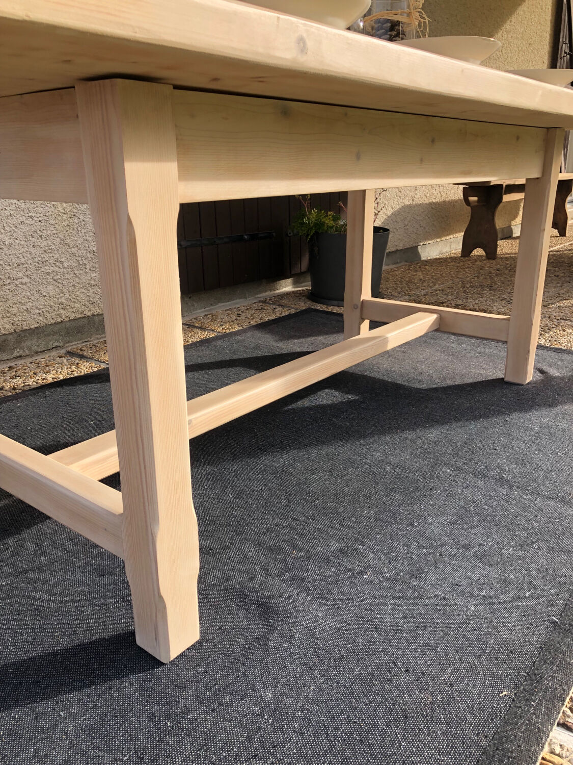 Solid wood dining table