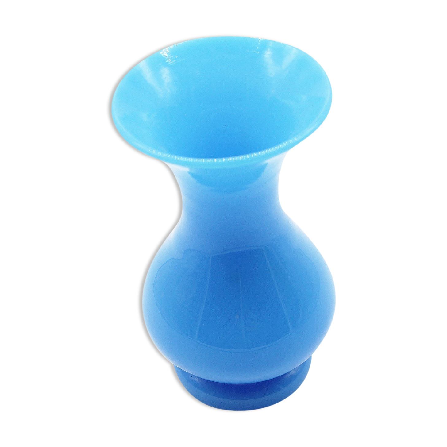 Small vase in blue opaline