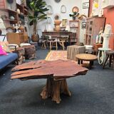 Raw wood coffee table