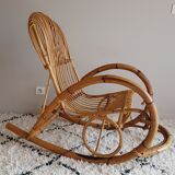 Rocking chair Rotin de Rohe Noordwolde rénové