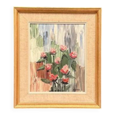 Huile sur panneau d'origine suédoise – “Floral Impasto” par A. Wilén – Signé – Vintage et encadré – 37 × 32 cm (14,6" × 12,6")