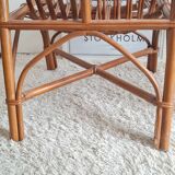 Pair of vintage rattan armchairs circa the 1970s.