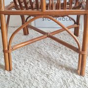 Paire de fauteuils en rotin vintage circa années 70