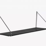 Vintage Wall rack Pilastro by Tjerk Reijenga black perforated 1960