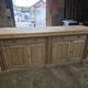 Bistro counter with a Hungarian point design.
