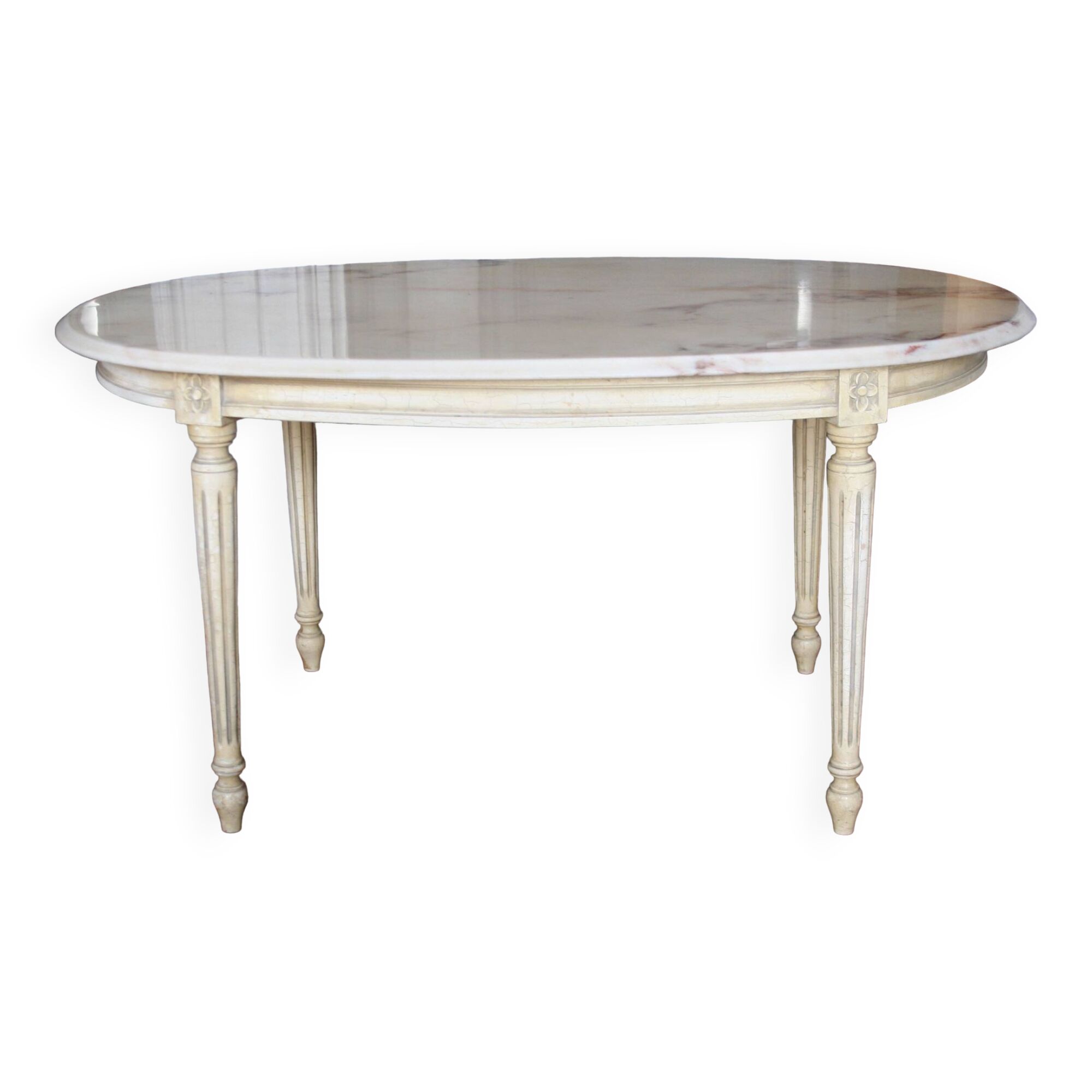Table basse ovale marbre