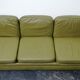 Canapé Jansen cuir vert olive France 1970