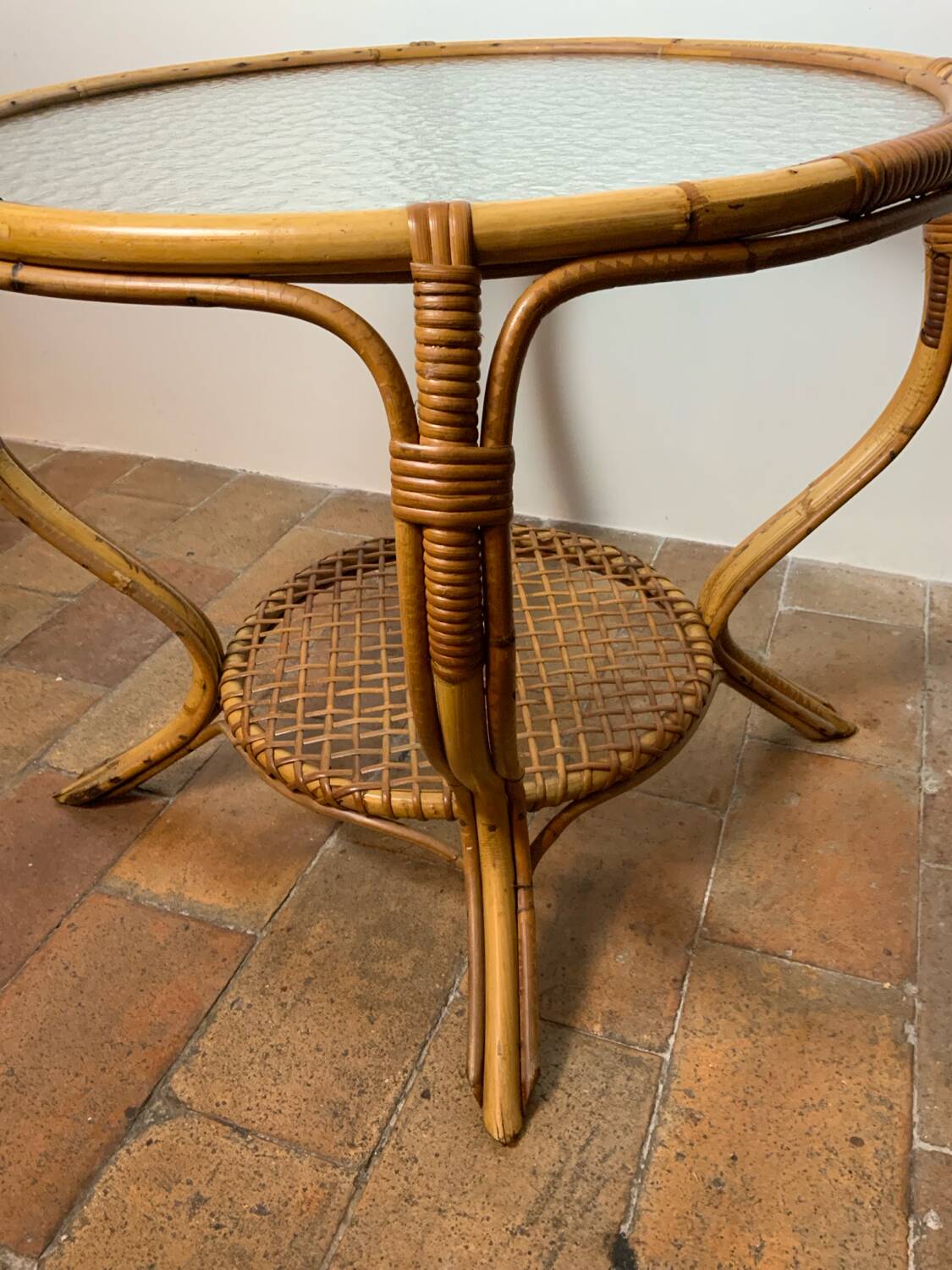 Rattan coffee table