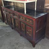 Asia 19th century: Very large lacquered wooden enfilade.