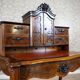 Bureau secrétaire en noyer et placage Louis Philippe antique, 1860