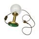 Sölken Leuchten brass table lamp, Germany, 1970s – frosted sphere