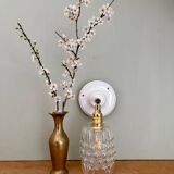 Vintage bubble glass tulip wall light