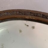 Miroir oval biseauté ancien 65cm