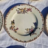 Clairefontaine earthenware plate and fruit bowl set, Saxe model