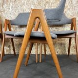 Set of 4 teak chairs by Kai Kristiansen for Sva Møbler Danish Design 60s 70s