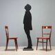 Set of 4 vintage chairs from the 1950s-60s.