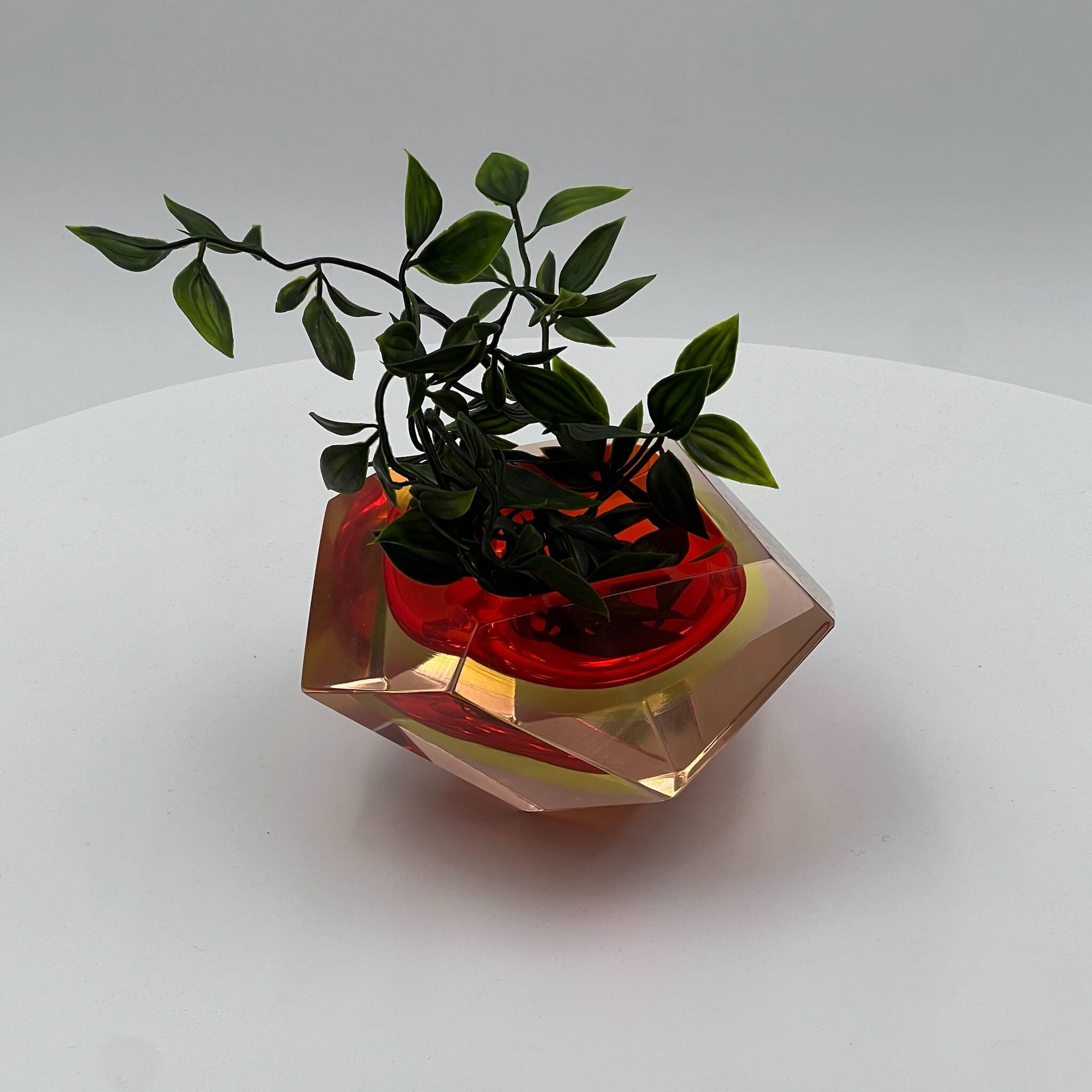 Murano 60s Sommerso Glass Vase - Mid Century Artisanal Vase Seguso Style