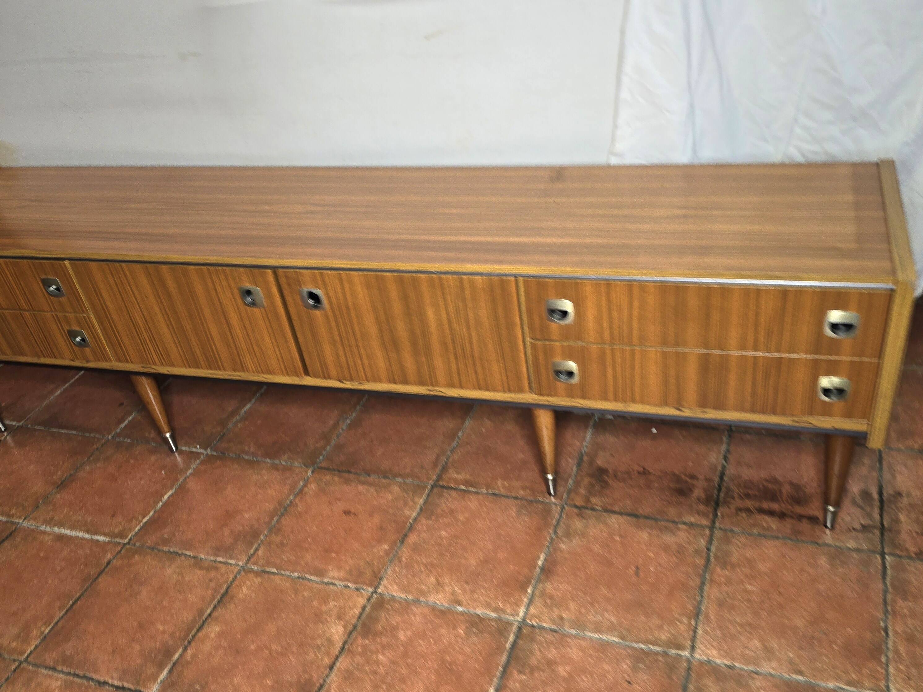 Scandinavian low sideboard from the 60s in teak
