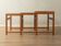 Elegant set of three nesting tables made of teak
