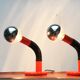 Vintage Italian table lamps Space Age by Bellini for Targetti, 1970s.