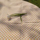 Rectangular vintage cotton tablecloth