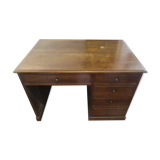 Bureau à caisson, en noyer, à 5 tiroirs