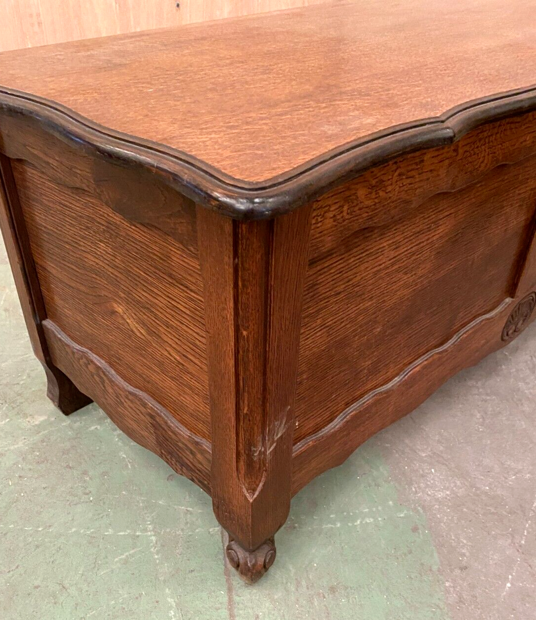 Solid oak toy chest XXth century