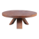 1970s round oak wood brutalist coffee table Netherlands
