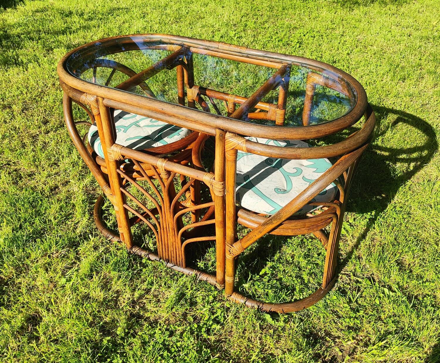 Vintage rattan garden furniture
