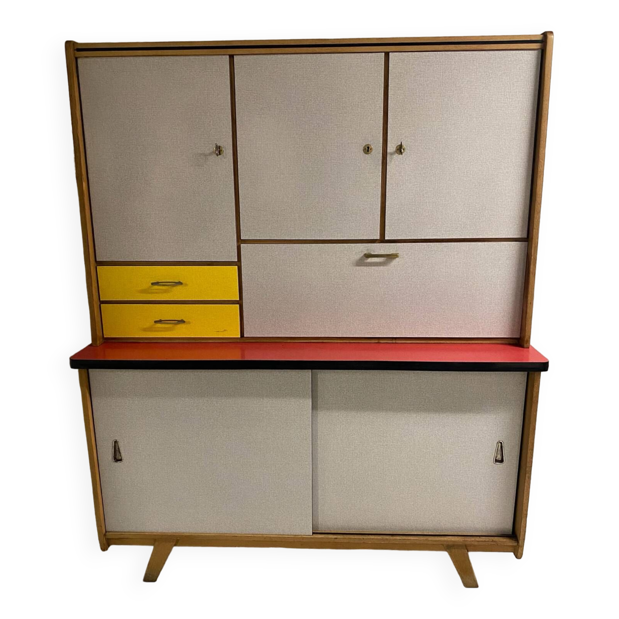 Vintage kitchen buffet with compass legs