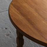 Extendable round dining table in oak, Denmark, 1970’s