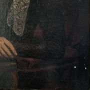 Late 19th century portrait representing a woman with a headdress and lace