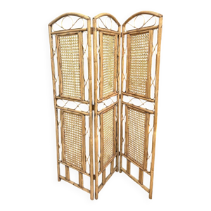 Paravent en osier et - cannage