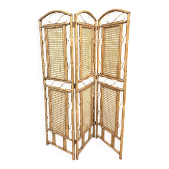 Wicker and cane screen